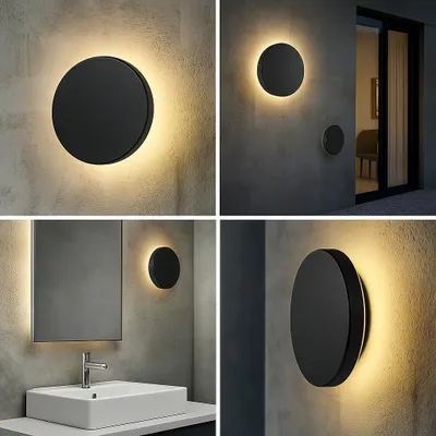 Produktbild von Braytron 12W LED Designer Wandleuchte Außen Schwarz Indirekte Beleuchtung Außenwandleuchte IP65 3000-6500K