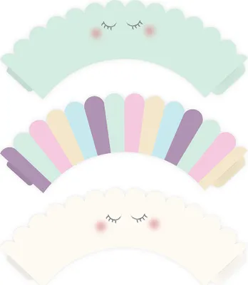 Produktbild von PartyDeco Muffinförmchen Einhorn 5x75x5 cm 1 Packung 6 Stück
