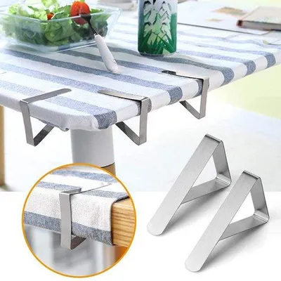 Produktbild von 50 roestvrije tafelklemmen, roestvrijstalen, voor thuis, restaurants, picknicks, feesten, eettafels, tafels bis 1,8 Zoll, silber