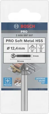 Produktbild von PRO Soft Metal HSS Kegelsenker, 12,4 x 56 mm, M6