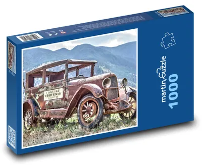 Zdjęcie produktu dla Puzzle 1000 Historyczny samochód w górach - martinpuzzle