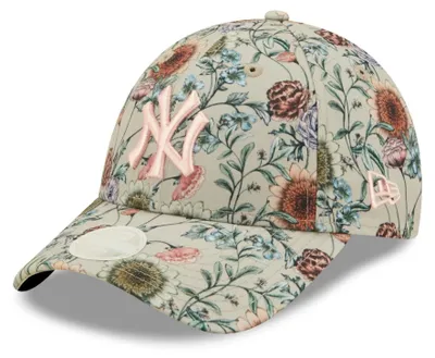 Productafbeelding van New Era 9Forty damespet - BLOEMENMOTIEF, New York Yankees, steingrijs