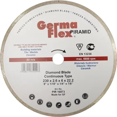 Image de Disque diamant, plaques céramiques, coupe à eau, 230 mm/22,2 mm