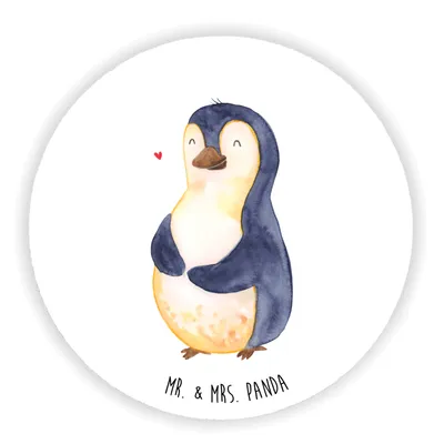 Produktbild von Mr. & Mrs. Panda magnet Pinguin Diät - Weiß - Geschenk, für pinwand, Kühlschrankmagnet, kühlschrank, zettelhalter, glücklich, Whiteboard, Abnehmen, Bierbauch