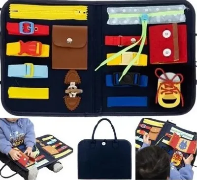 Produktbild von Bemi Sensorisches Tafel Manipulationsbrett 14 Elemente Abschliessbar Qualität