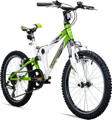 Produktbild von Bergsteiger Montreal 20 Zoll Kinderfahrrad, geeignet für 6, 7, 8, 9 Jahre, Shimano 6 Gang-Schaltung, Mountainbike mit Vollfederung, Jungen-Fahrrad, Mädchen-Fahrrad