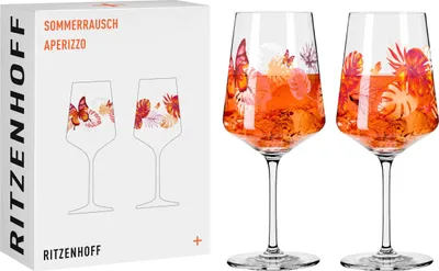 Aperitifglas-Set 2er, 500 ml, Kristallglas, spülmaschinenfest, bunt
