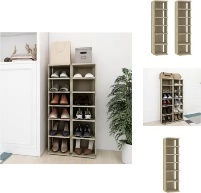 Obrázek produktu pro vidaXL Botníky 2 ks Sonoma dub 27,5x27x102 cm - Botníky a skříně