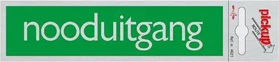 Immagine prodotto di Percorso Alulook 165 x 44 mm adesivo uscita di emergenza verde pickup - Pickup