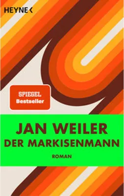 Book cover with abstract colorful stripes and text.
