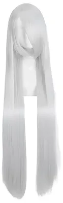 Immagine prodotto di Parrucche lunghe bianche lisce 100cm cosplay anime capelli sintetici per sessioni fotografiche.