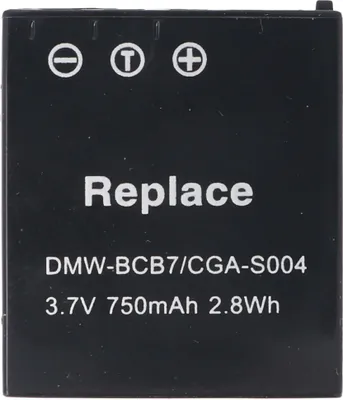 Zdjęcie produktu dla Bateria pasująca do Panasonic CGA-S004, DMW-BCB7, Li-Ion, 3,7V, 750mAh, 2,8Wh