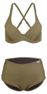 Produktbild von BECO the world of aquasports Bikini Colour Block mit Sweetheart-Dekolleté und High Waist-Hose olive 38