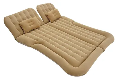 Produktbild von SUV Luftmatratze - Aufblasbare Auto Matratze - Eingebaute 12V Luftpumpe - PVC Campingmatratze fürs Auto - Für Reise & Roadtrip - Braun