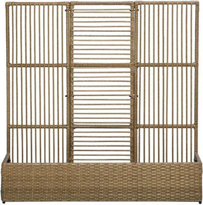 Produktbild von Rootz Pflanzkübel - Blumenkasten mit Spalier - Wetterfestes Pflanzgefäß - Langlebig &amp; Wartungsfrei - Ideal für verschiedene Pflanzen - 103 cm x 103 cm x 29 cm - Sand