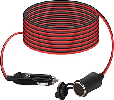 Zdjęcie produktu dla Przedłużacz do zapalniczki samochodowej - 3 m, wodoodporny - 20 AWG - bezpiecznik 15 A - 12 V/24 V - adapter DC do łodzi i motocykli