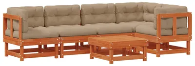 Obrázek produktu pro Zahradní lounge set 6 pcs Voskově hnědá