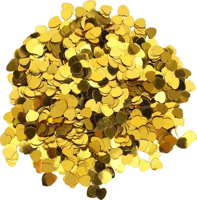 Produktbild von 3000 PCS Heartshaped Confetti Valentinstag Hochzeit Pailletten bestreuen Teilendekoration Vorräte (Gold)