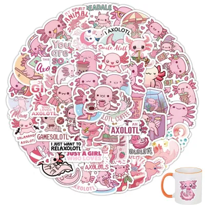 100 Axolotl Aufkleber, Kawaii Graffiti Sticker, wasserdicht