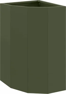 Produktbild von Eckpflanzer Olivgrün 30 x 30 x 50 cm Stahl