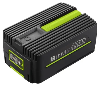 Produktbild von Zipper ZI-BTR40V-AKKU, Akku, Lithium-Ion (Li-Ion), 4 Ah, 40 V, Reißverschluss, Schwarz, Grün