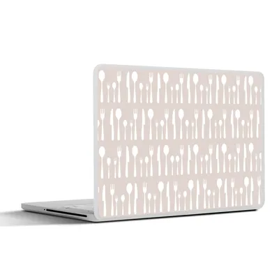 Produktbild von MuchoWow® Laptop Aufkleber Sticker Cover Besteck - Muster - Küche 30x21 cm - Sticker für Laptop - Selbstklebend