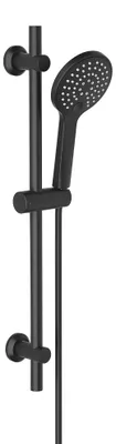 Produktbild von Görbach Duschset Edelstahl Duschstange mit Duschbrause 3 modi, Schwarz