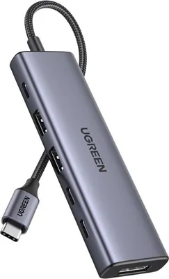 Zdjęcie produktu dla Hub Usb-C Ugreen Cm511 6-Portowy Displayport 4K Pd100W