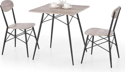 Produktbild von Esstischgarnitur Kabir quadratisch für 2 Personen 70x70x75 cm