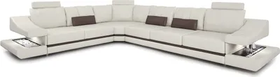 Zdjęcie produktu dla Skórzana Sofa Narożna Kanapa Designerska Tapicerka