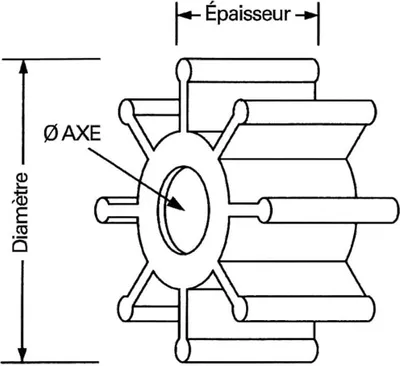 Produktbild von Jabsco Antriebsachse Welpenpumpe Impeller 7273-0003 M Golden Golden One Size