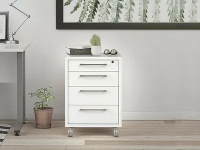 Image de Ariosto - Commode, 49x48x68h cm Blanc, 4 Tiroirs