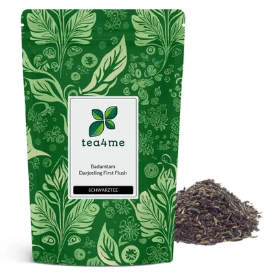 Produktbild von tea4me Badamtam First Flush Schwarztee aus Darjeeling