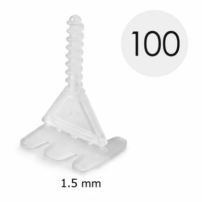 Produktbild von MidGard Nivelliersystem Fliesen-Verlegehilfe Nivellierset für Wand- und Bodenfliesen für Fugenbreiten 1,5 mm, 100 Stk. Laschen