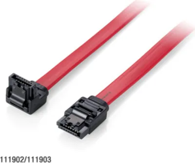Produktbild von Equip SATA III Kabel, Abgewinkelt, 0.5m, 0,5 m, SATA III, SATA 7-pin, SATA 7-pin, Männlich/Männlich, Rot