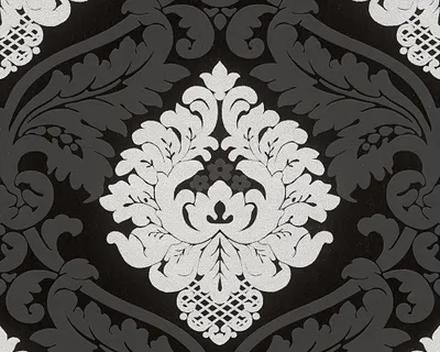 Produktbild von Tapete AS Creation Ornament Glitzer schwarz 3139-59