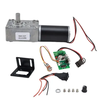 Zdjęcie produktu dla Motoreduktor DC12V, redukcja prędkości przekładni ślimakowej turbo, akcesoria maszynowe z wałem 8 mm, 5840-31ZY12V10RPM