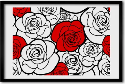 Produktbild von Bild 60x40 MDF-Rahmen, Wandkunst Rosen