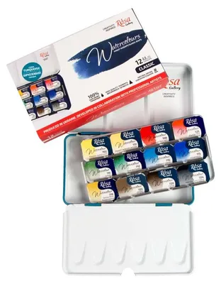 Image de Aquarelles Classic en coffret de 12 couleurs