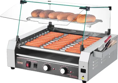 Produktbild von Hot Dogs Elektrogrill Rollengrill Würstchengrill Brötchenwärmer 2200W