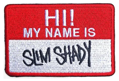 Produktbild von Eminem - Abzeichen - Aufnäher zum Aufbügeln "Slim Shady" - Baumwolle RO3410 (Einheitsgröße) (Rot/Weiß)