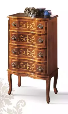 Immagine prodotto di Cassettiera classica a quattro ante in legno marrone mobili soggiorno nuovo moderno