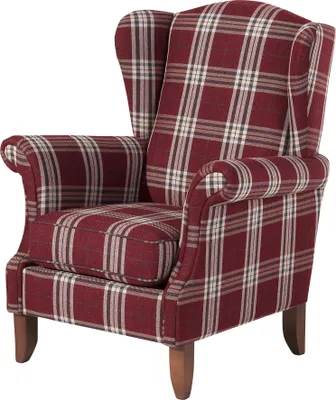Produktbild von Max Winzer Ohrenbackensessel Verita - Flachgewebe rot - Maße: 88 x 84 x 108 cm
