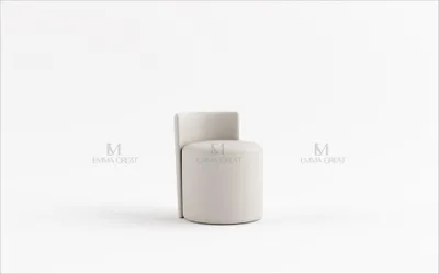 Image de Coiffeuse moderne Chaise rembourrée Coiffeuse Tabouret blanc Chaise avec dossier de luxe