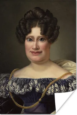 Produktbild von MuchoWow® Poster Johanna Henriette Engelen - Dubois Drahonet - Karikatur 60x90 cm - Wanddekoration