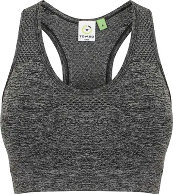 Image de Tombo - Soutien-gorge de sport sans couture pour femmes RW9128 (L) (Gris foncé)
