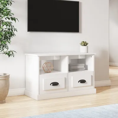 Produktbild von "Rabatt" TV-Schrank - Fernsehschrank - TV-Lowboard - Hochglanz-Weiß 80x35x50 cm Holzwerkstoff - TV-Schränke CC21345