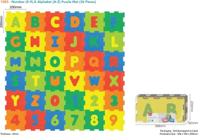 Image de Puzzle en mousse Lettres et chiffres, 20cm Ramiz