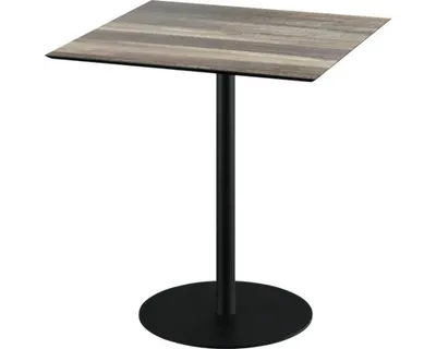 Produktbild von Urban Terrassentisch Schwarz gestell + Tropical Wood HPL 70x70 cm