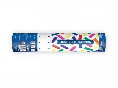 Produktbild von Konfettikanone 20cm mit bunten Streifen